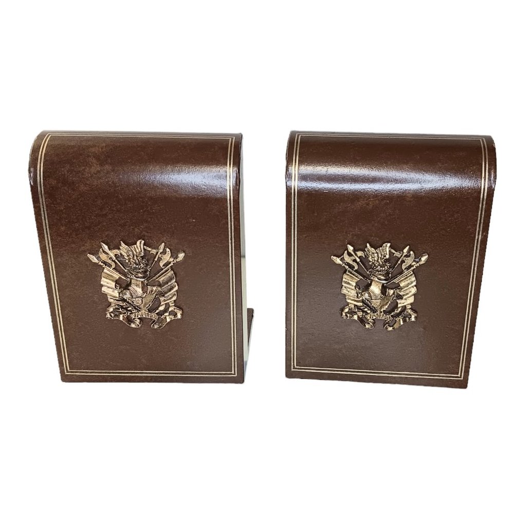 Vintage Medieval Knight Ivanhoe Faux Leather Bookends